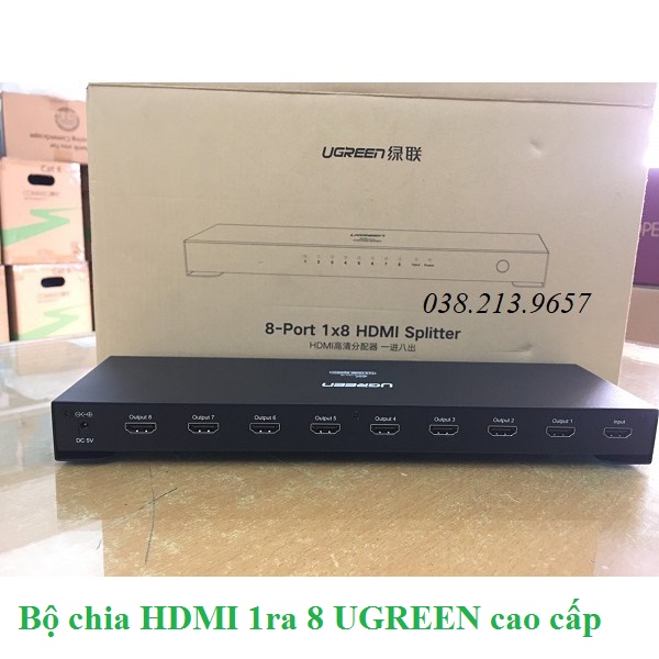 Bộ chia 1 ra 8 cổng HDMI Chính hãng Ugreen 40203 Cao cấp